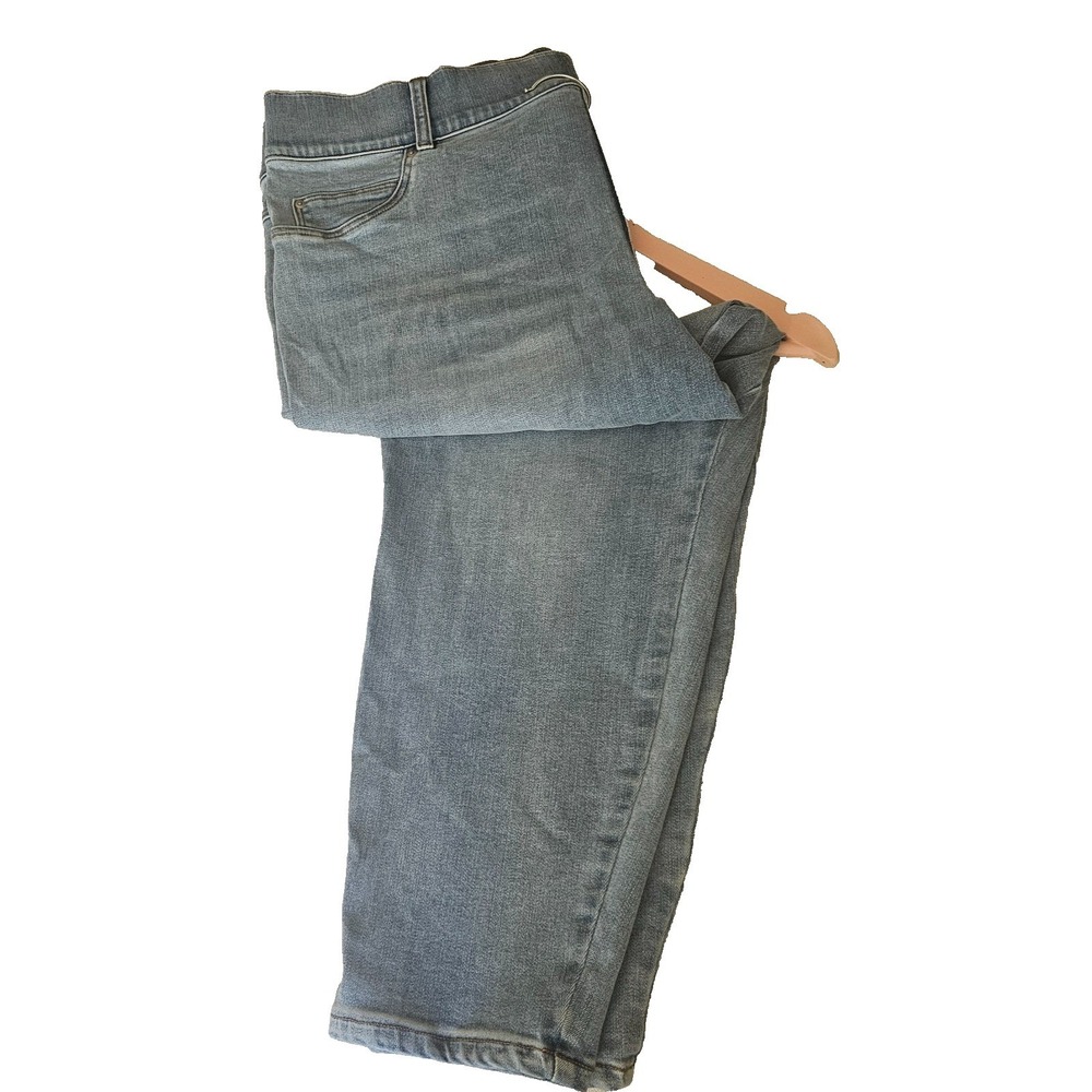 SPANX Jeans 3X Petite Ankle Skinny Pull On Light Wash Stretch Denim NWT Y2K - Picture 8 of 13